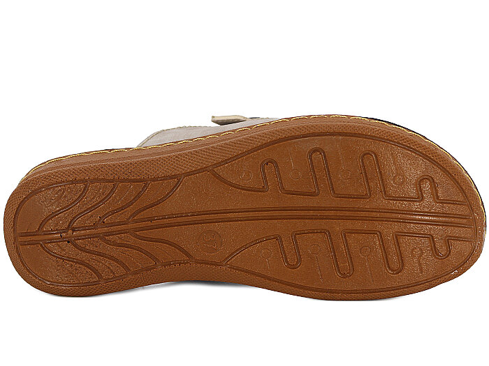 Vizyon Zenne 5723 Dilara Çift Toka Topuklu Pedli Kutulu Günlük Terlik Bej - 3