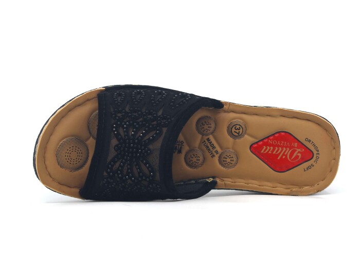 Vizyon Zenne 5742 Pedli Kutulu Günlük Terlik Siyah - 2