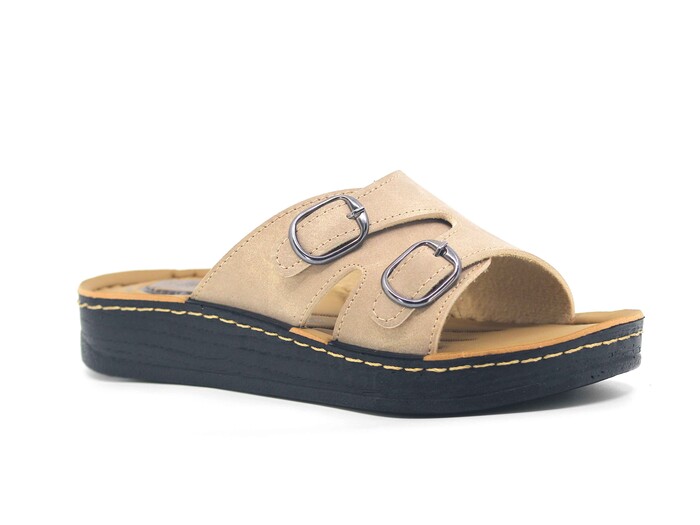 Vizyon Zenne 5802 Pedli Günlük Terlik Bej - 1