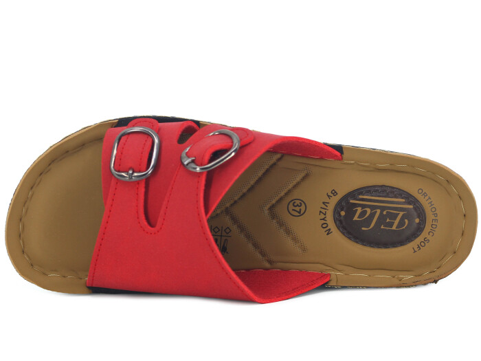 Vizyon Zenne 5802 Pedli Günlük Terlik Kırmızı - Vizyon (1)