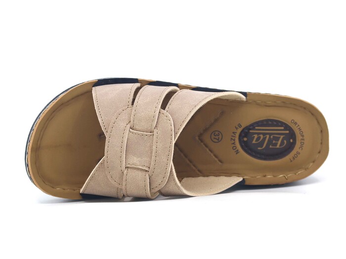 Vizyon Zenne 5811 Pedli Kutulu Günlük Terlik Bej - Vizyon (1)