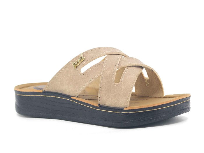 Vizyon Zenne 5813 Pedli Kutulu Günlük Terlik Bej - 1