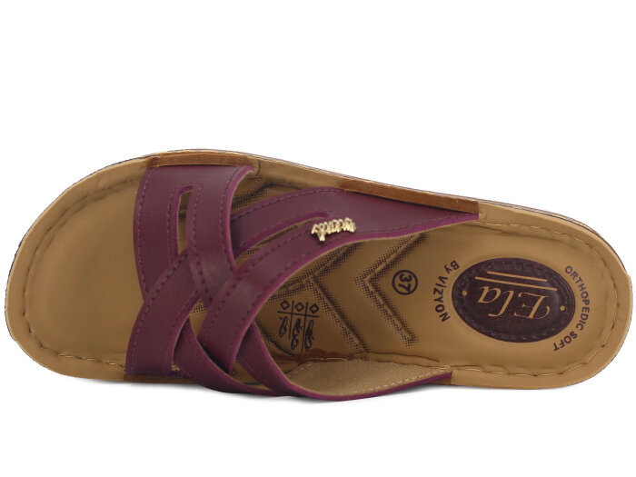 Vizyon Zenne 5813 Pedli Kutulu Günlük Terlik Bordo - Vizyon (1)