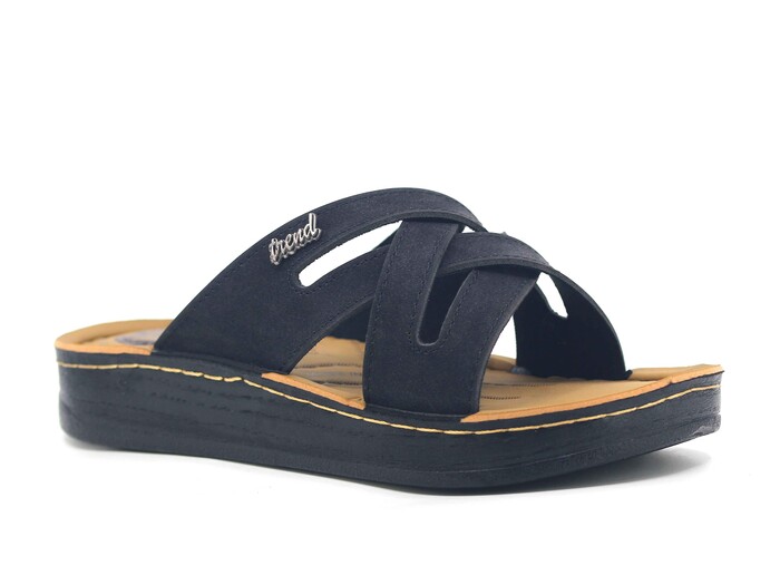 Vizyon Zenne 5813 Pedli Kutulu Günlük Terlik Siyah - Vizyon