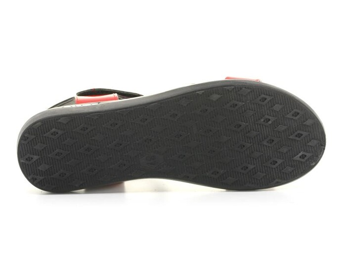 Voga Zenne 1300-154 Kutulu Sandalet Kırmızı Rugan - Thumbnail