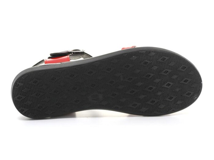 Voga Zenne 1300-158 Kutulu Üç Bant Sandalet Kırmızı Rugan