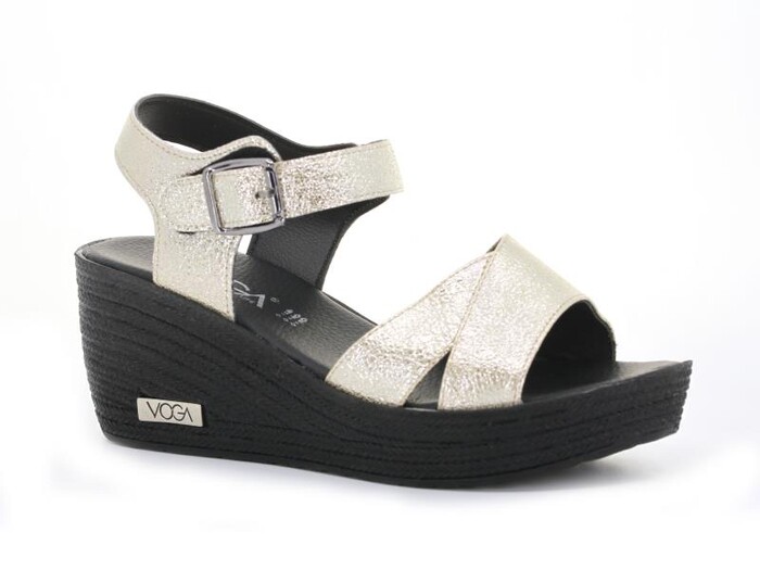 Voga Zenne 2000-159 Kutulu Çapraz Sandalet Altın - Voga