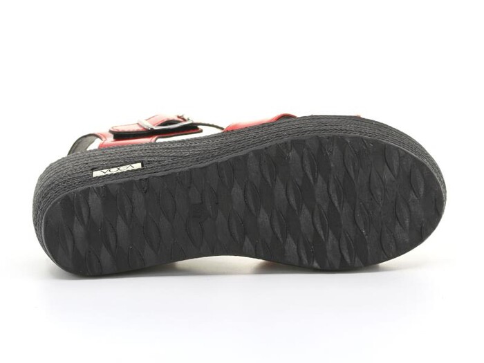 Voga Zenne 2000-159 Kutulu Çapraz Sandalet Kırmızı Rugan - 3