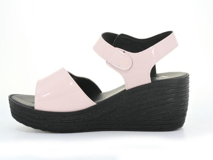 Voga Zenne 2000-159 Kutulu Çapraz Sandalet Pudra Rugan - 2