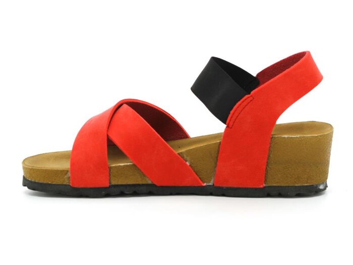 Voga Zenne 2916-C Mantar Taban Sandalet Kırmızı - Thumbnail