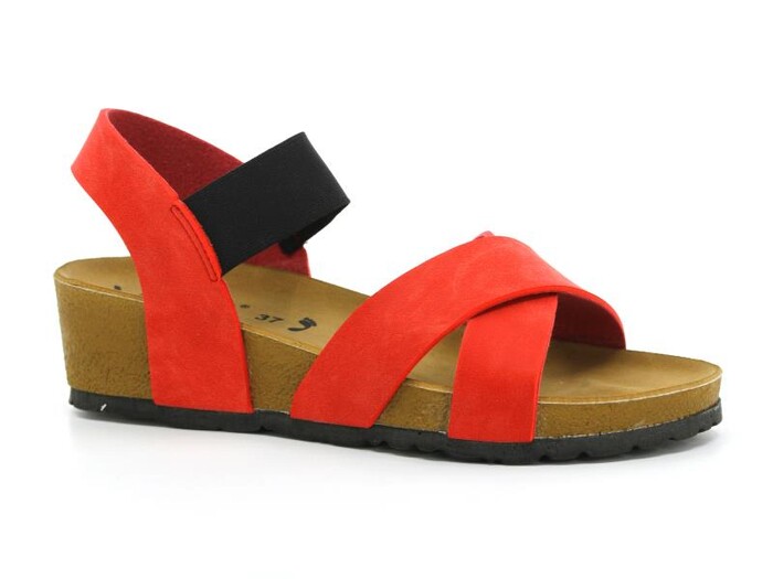 Voga Zenne 2916-C Mantar Taban Sandalet Kırmızı - Thumbnail