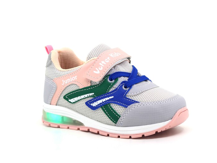 Volter Patik 117 Işıklı Anorak Spor Ayakkabı Buz - Saks Mavi - Pudra - 1