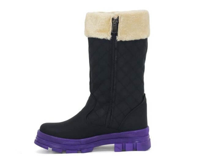 Walking Rota Filet 021 Uzun Çizme Siyah - Bej - Mor - Walking Rota (1)