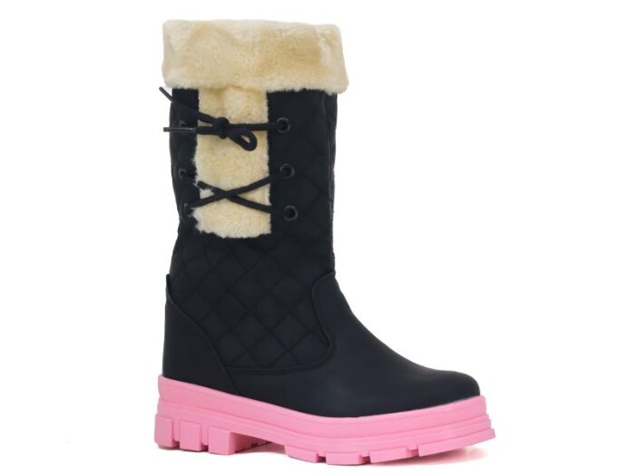 Walking Rota Filet 021 Uzun Çizme Siyah - Bej - Pembe - Walking Rota