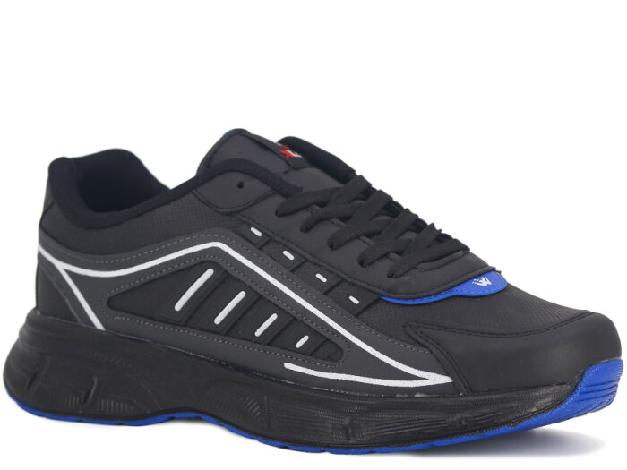 Wanderfull Merdane 4270 XXL Cilt Spor Ayakkabı Siyah - Beyaz - Saks Mavi - 1