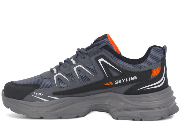 Wanderfull Merdane 4281 XXL Anorak Spor Ayakkabı Füme - Siyah - Turuncu - 2