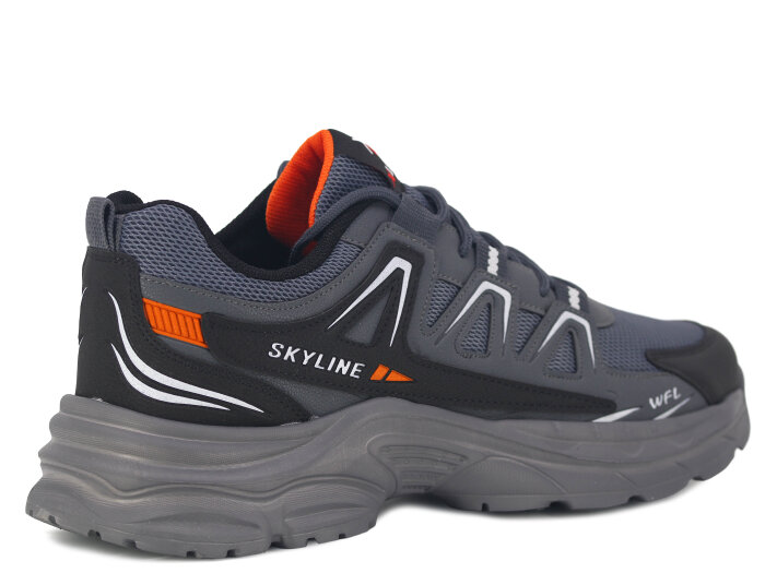 Wanderfull Merdane 4281 XXL Anorak Spor Ayakkabı Füme - Siyah - Turuncu - 3