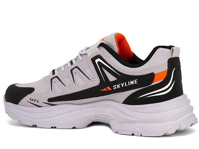 Wanderfull Merdane 4281 XXL Cilt Spor Ayakkabı Buz - Siyah - Turuncu - Wanderfull (1)
