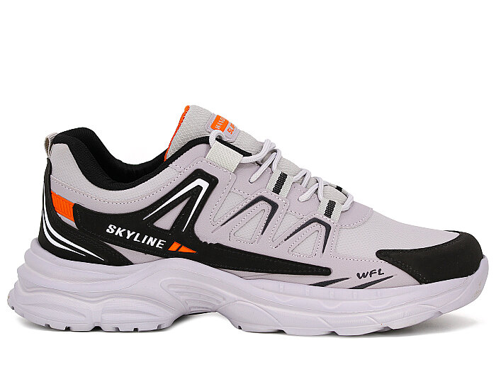 Wanderfull Merdane 4281 XXL Cilt Spor Ayakkabı Buz - Siyah - Turuncu - 3