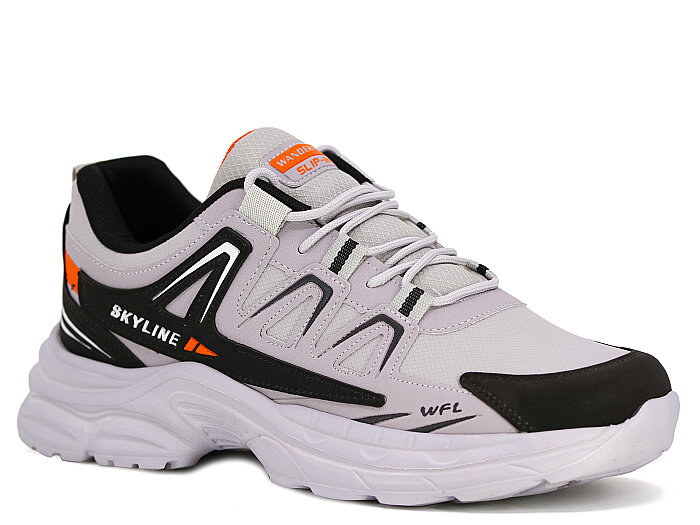 Wanderfull Merdane 4281 XXL Cilt Spor Ayakkabı Buz - Siyah - Turuncu - Wanderfull