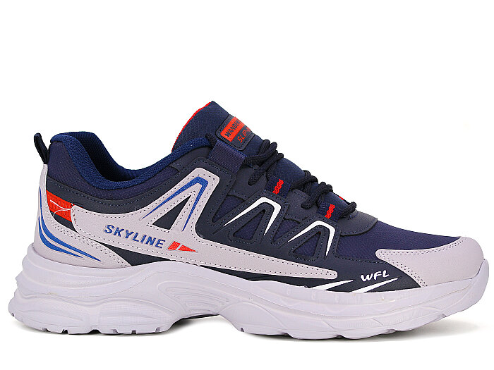 Wanderfull Merdane 4281 XXL Cilt Spor Ayakkabı Lacivert - Buz - Kırmızı - 3