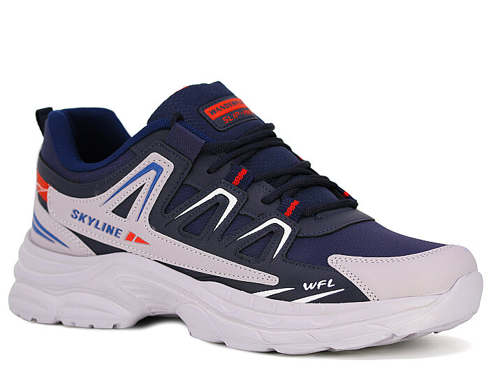 Wanderfull Merdane 4281 XXL Cilt Spor Ayakkabı Lacivert - Buz - Kırmızı - Wanderfull