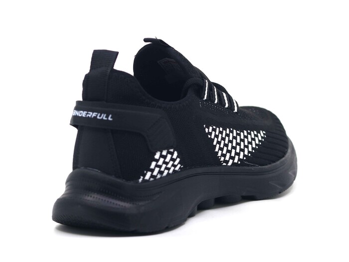 Wanderfull Merdane 4311 Triko Spor Ayakkabı Siyah - Beyaz - Siyah - 3