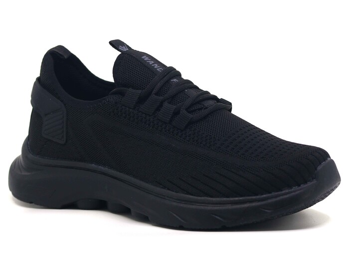 Wanderfull Merdane 4311 Triko Spor Ayakkabı Siyah - Siyah - Wanderfull