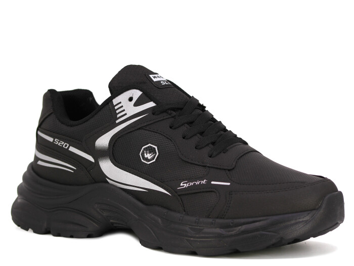 Wanderfull Merdane 4334 XXL Cilt Spor Ayakkabı Siyah - Beyaz - Siyah - 1