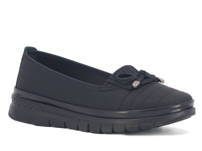 Wanetti Zenne 111 Atom Babet Poli Kot Anne Ayakkabısı Siyah - 1