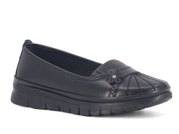 Wanetti Zenne 149 Atom Babet Poli Kot Anne Ayakkabısı Siyah - Wanetti