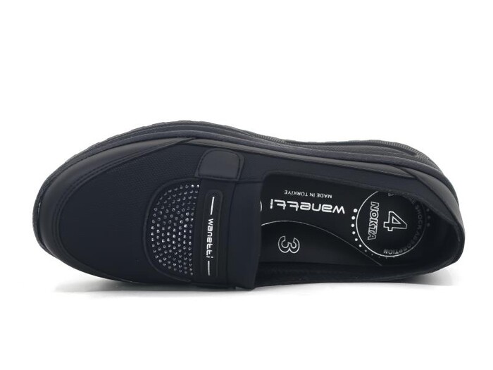 Wanetti Zenne 311 Comfort Poli Cilt Anne Ayakkabısı Siyah - 2