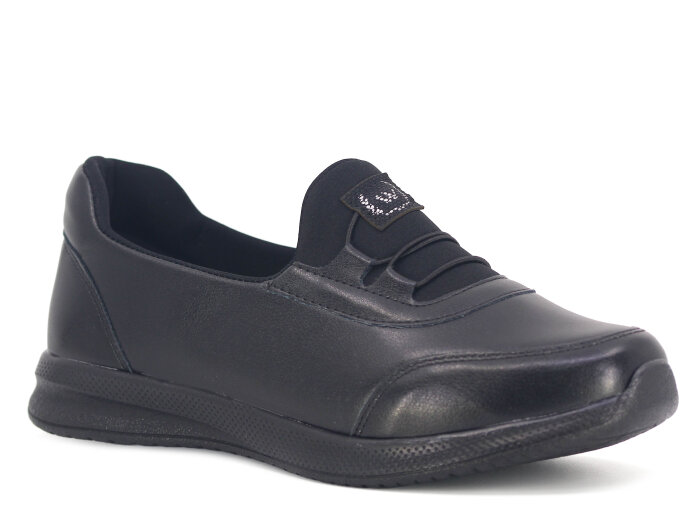 Wanetti Zenne 400 Spor Poli Cilt Anne Ayakkabısı Siyah - Wanetti