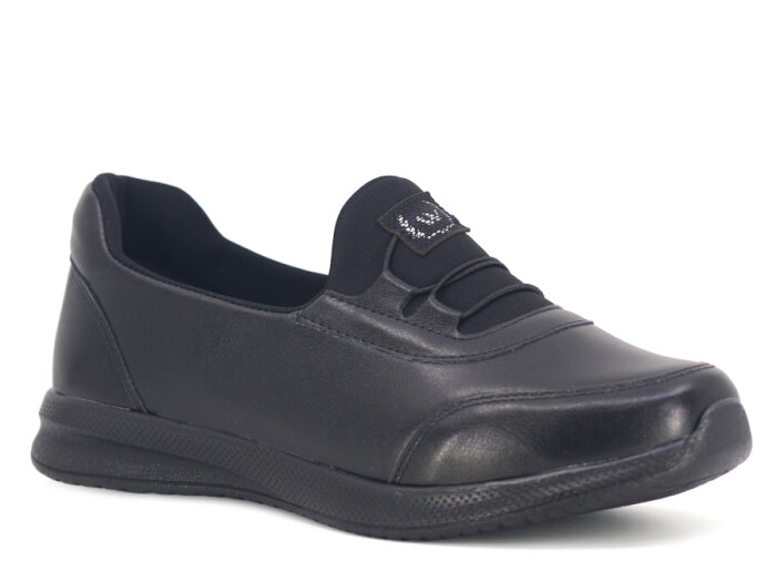 Wanetti Zenne 400 Spor Poli Cilt Anne Ayakkabısı Siyah - 1