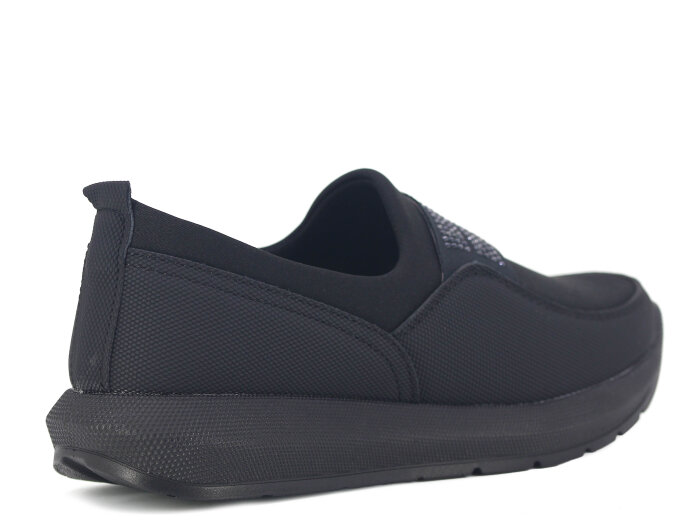 Wanetti Zenne 402 Spor Poli Kot Taşlı Anne Ayakkabısı Siyah - 3