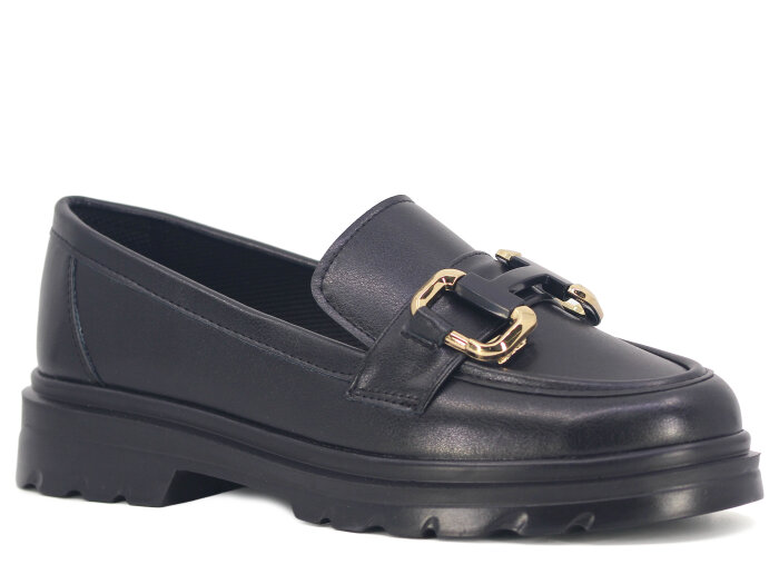 Wanetti Zenne 711 Makosen Poli Cilt Anne Ayakkabısı Siyah - Wanetti