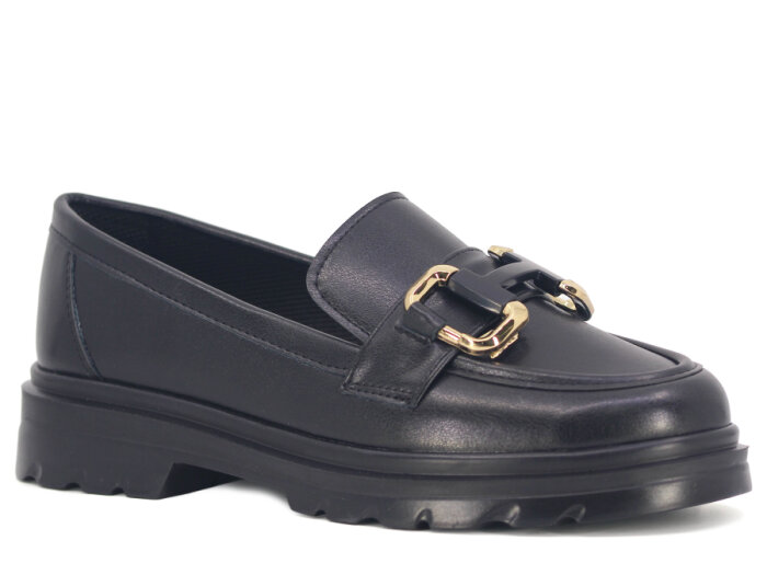 Wanetti Zenne 711 Makosen Poli Cilt Anne Ayakkabısı Siyah - 1