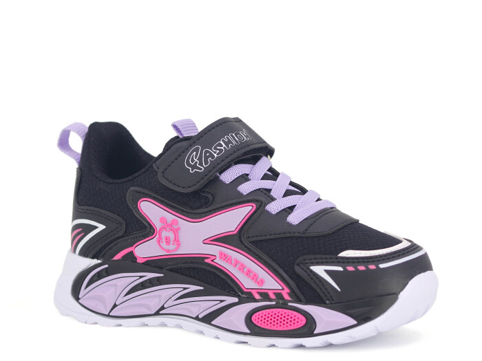 Waykers Filet 2508 Anorak Spor Ayakkabı Siyah - Fuşya - Lila - Waykers