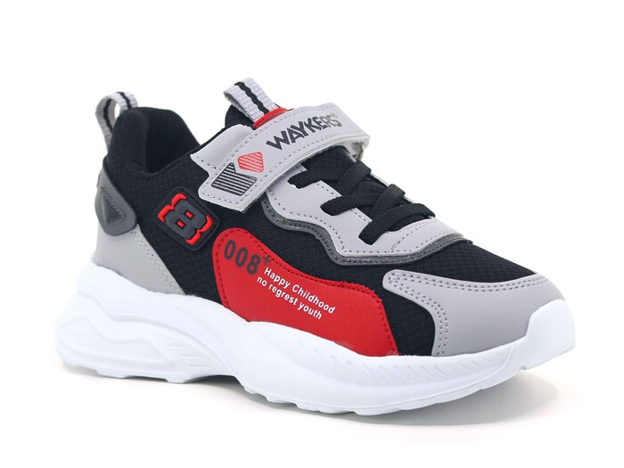Waykers Filet 519 Anorak Spor Ayakkabı Siyah - Kırmızı