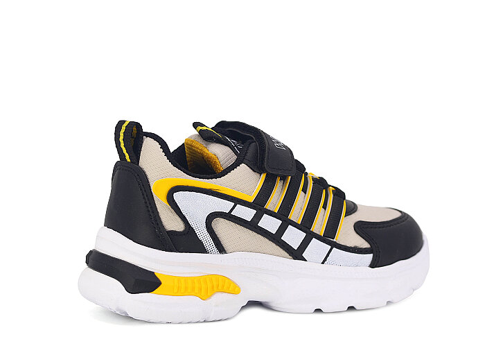 Waykers Patik 2502 Cilt Spor Ayakkabı Bej - Siyah - Sarı - 3