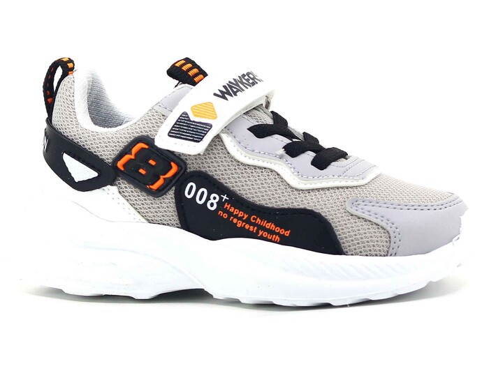 Waykers Patik 519 Anorak Spor Ayakkabı Buz - Siyah - Turuncu