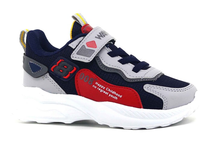 Waykers Patik 519 Anorak Spor Ayakkabı Lacivert - Buz - Kırmızı - Waykers