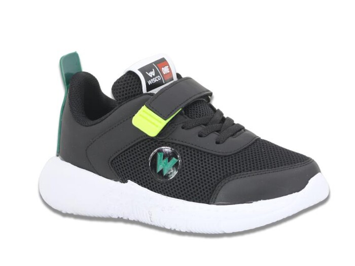 Wisco Filet 049 Anorak Spor Ayakkabı Siyah - Yeşil - Thumbnail