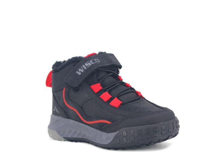 Wisco Patik 064 Bot Siyah - Kırmızı 