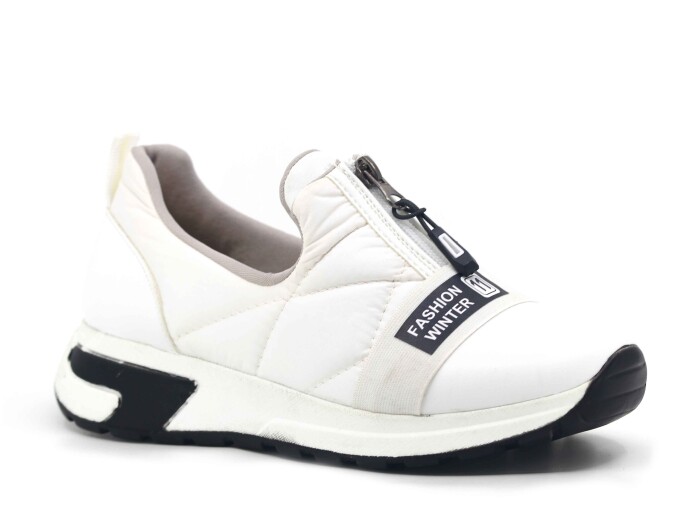 Wissente Zenne 315 Fermuarlı Anne Ayakkabısı Beyaz - Wissente