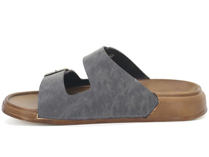 Witta Merdane 54201 Çift Toka Comfort Kutulu Günlük Terlik Gri - Witta (1)