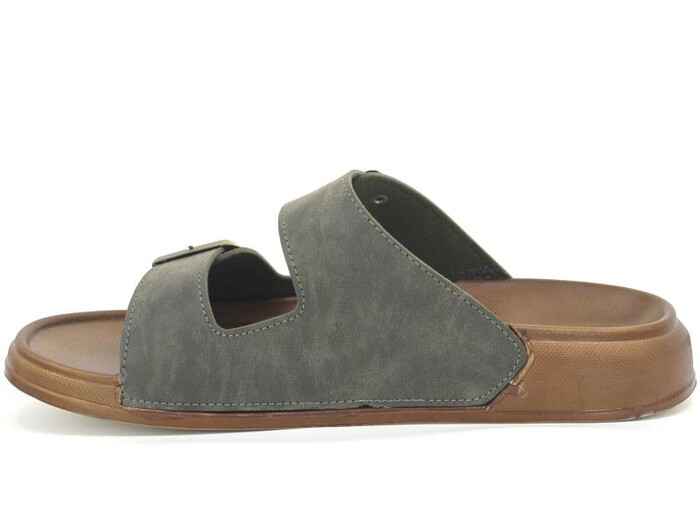 Witta Merdane 54201 Çift Toka Comfort Kutulu Günlük Terlik Haki - Witta (1)