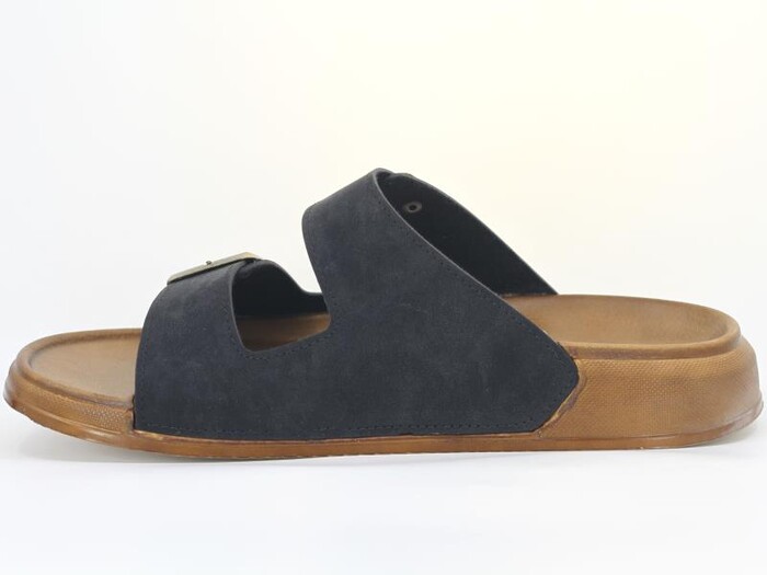 Witta Merdane 54201 Çift Toka Comfort Kutulu Günlük Terlik Siyah - Witta (1)