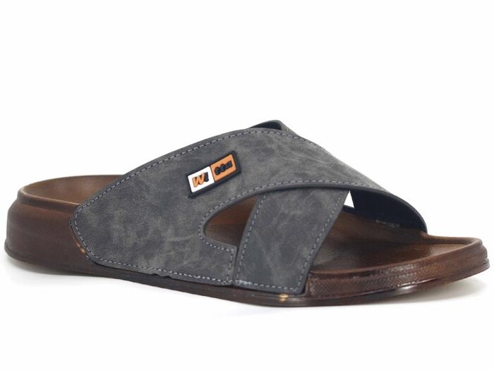 Witta Merdane 54202 Çapraz Comfort Kutulu Günlük Terlik Gri - Witta