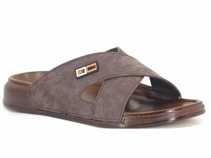 Witta Merdane 54202 Çapraz Comfort Kutulu Günlük Terlik Kahve - 1
